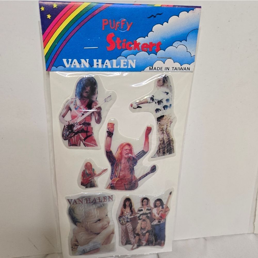 VINTAGE 80s Van Halen photo‎ puffy stickers unopened new old stock